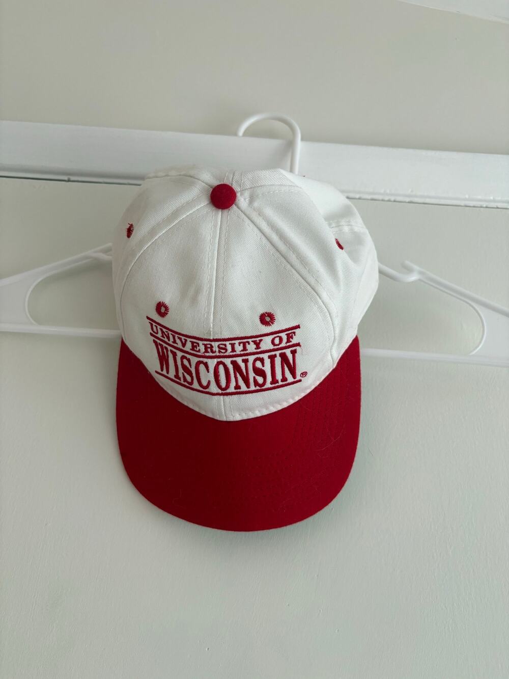 Vintage 90s University of Wisconsin Snapback Hat University Square Made in USA